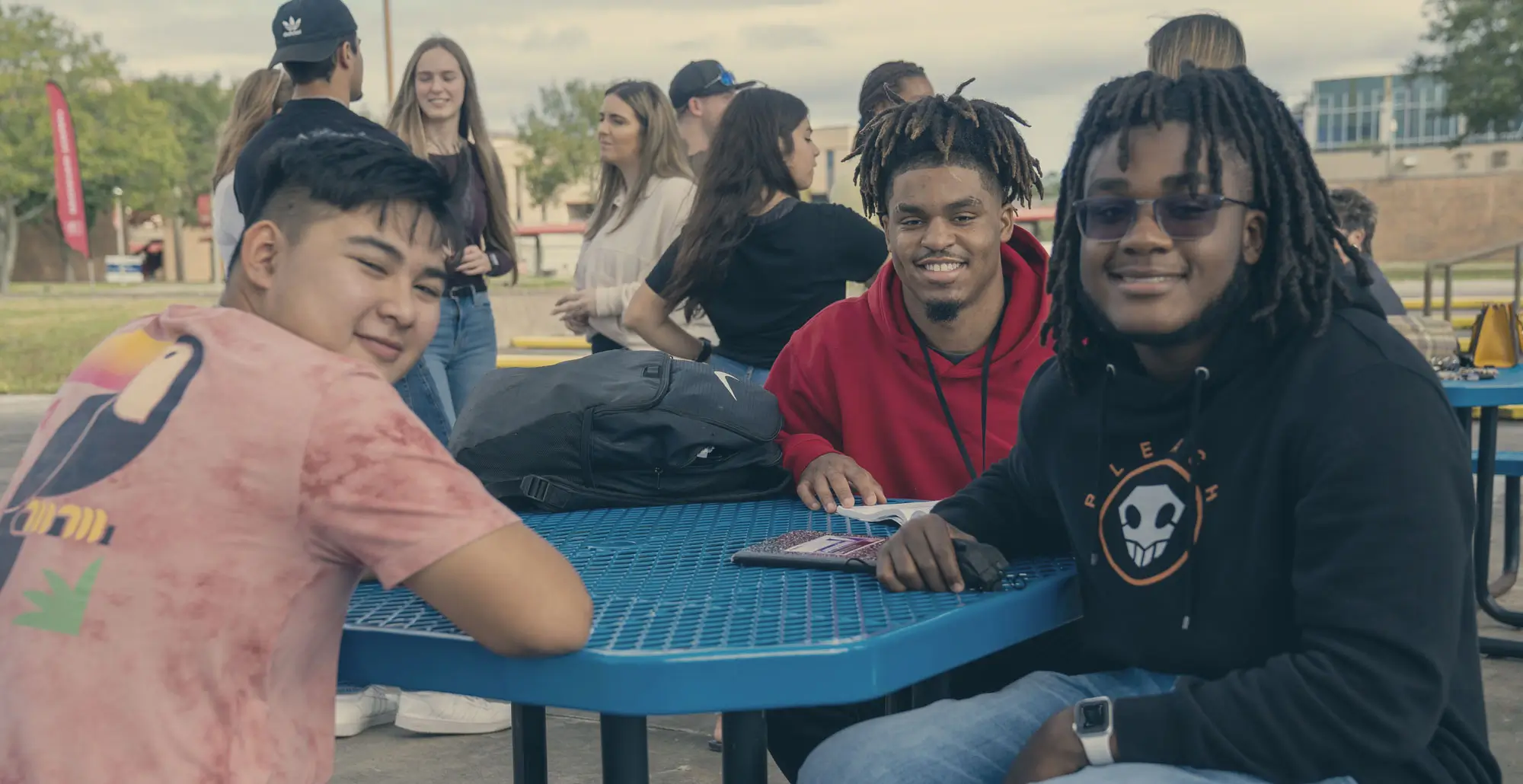 CHS students outside.