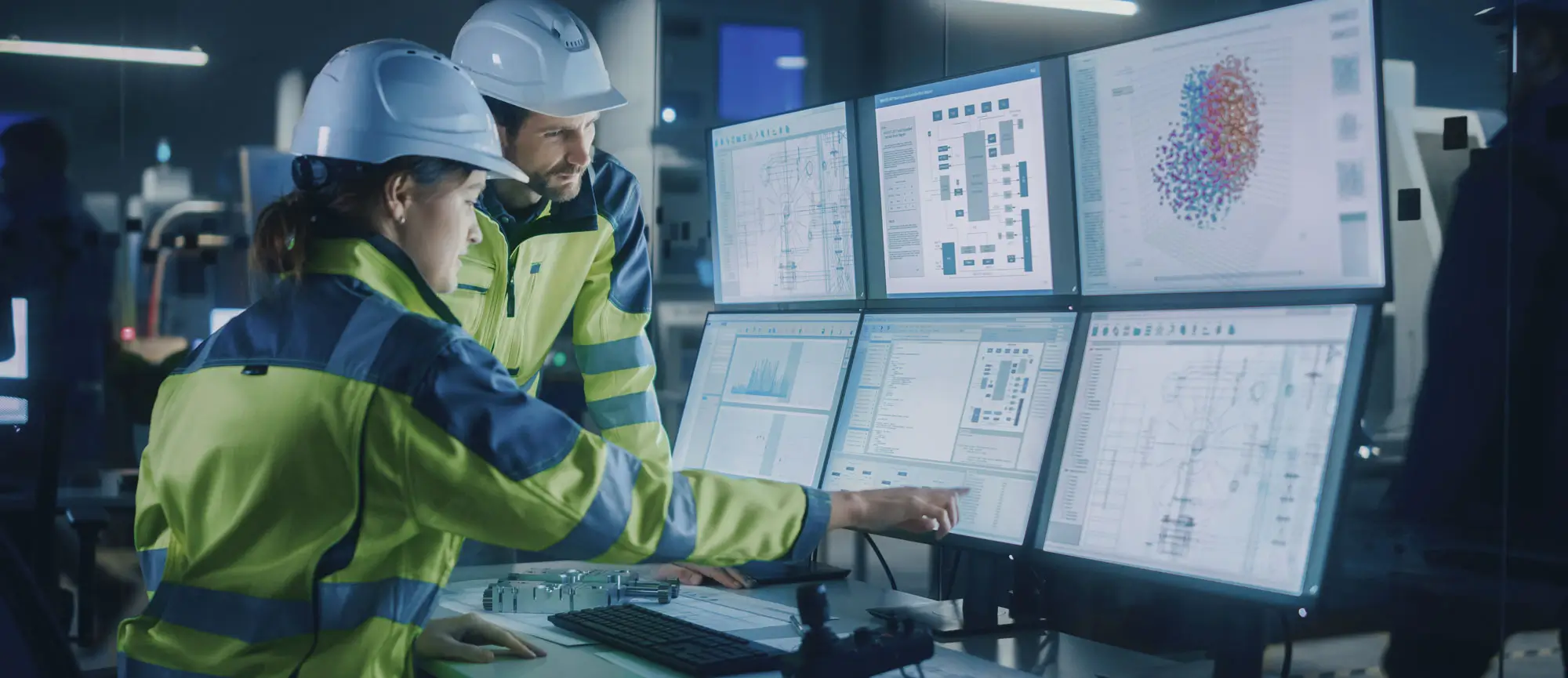 Project Engineer Talks to Female Operator