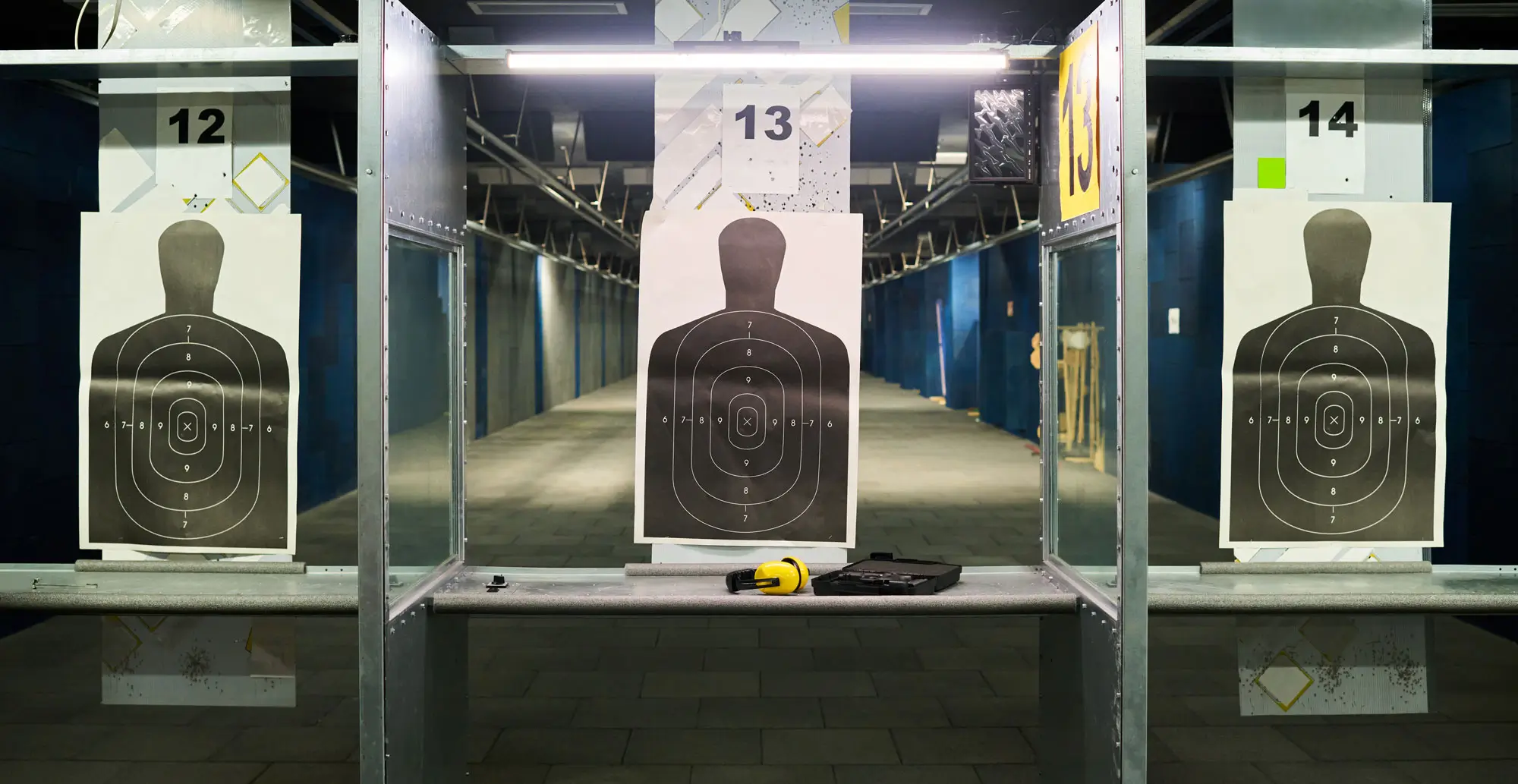 Three targets in lanes 12, 13 and 14