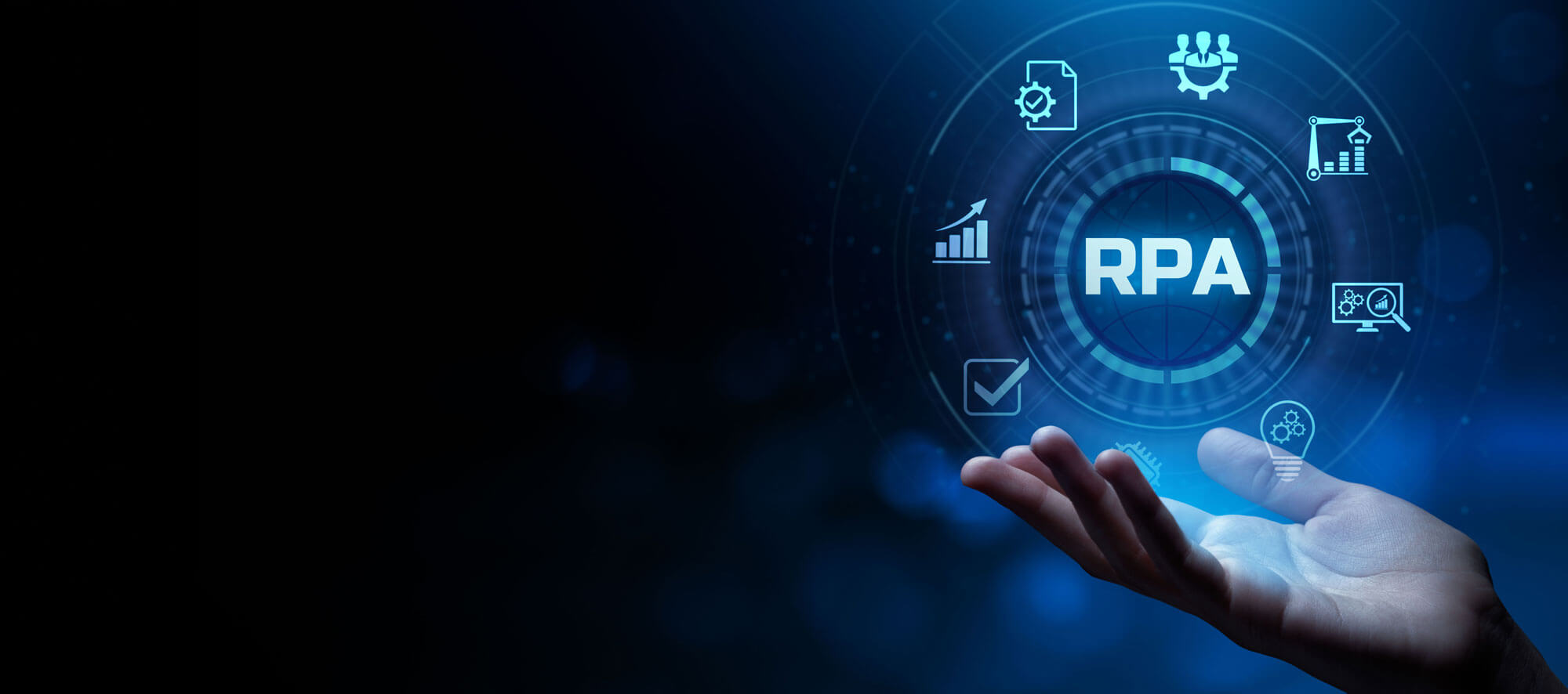 RPA Robotic process automation innovation business technology concept