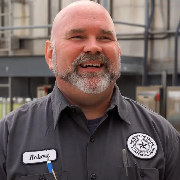 Photo of Robert Boysel in HVAC uniform