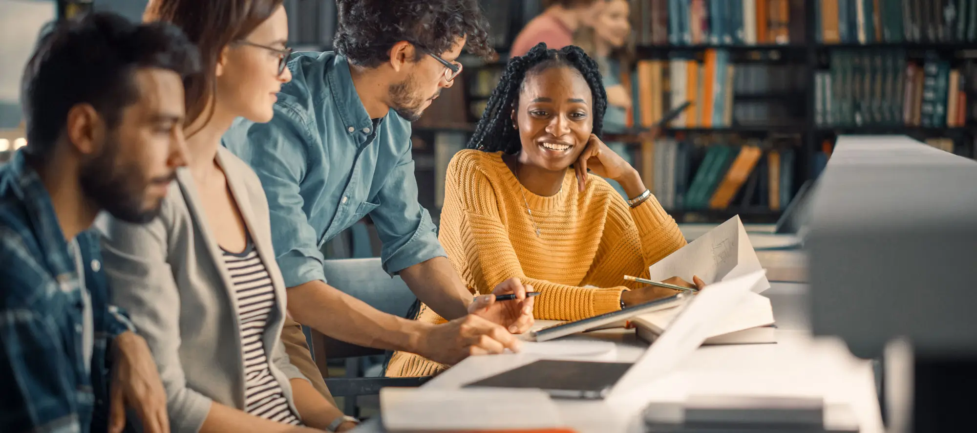 Happy Young People Study for Future