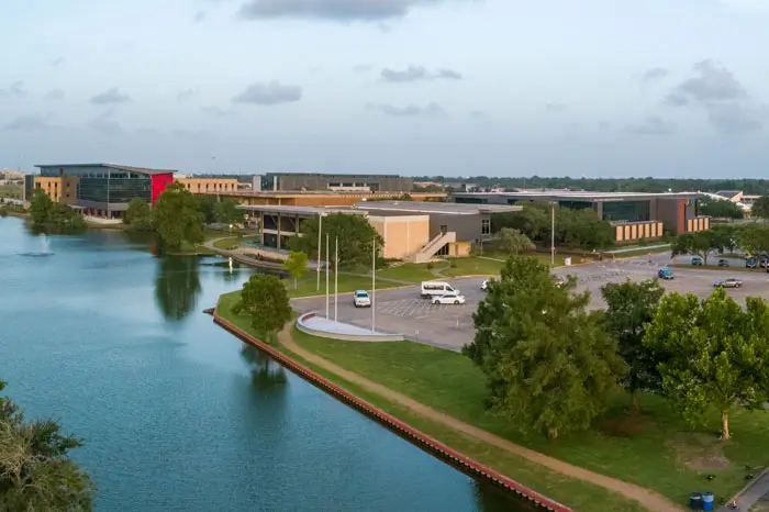 Aerial campus photo