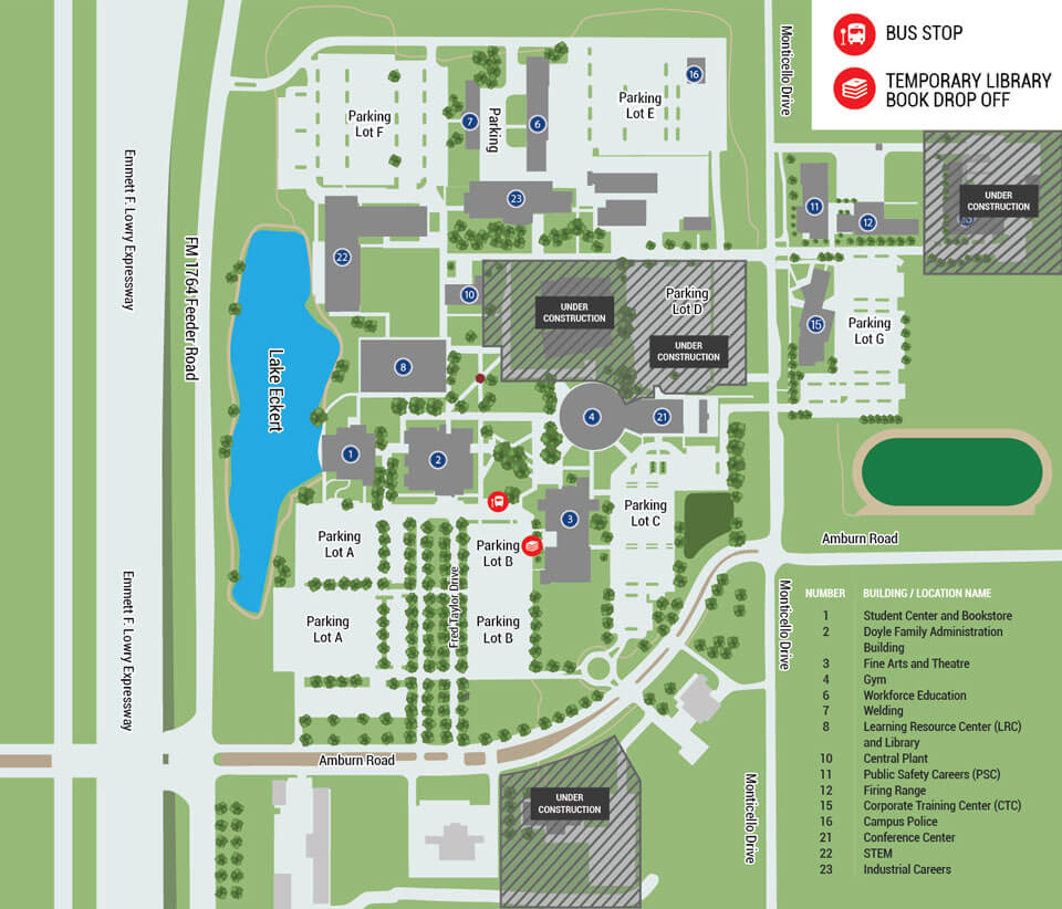 College of the Mainland campus map