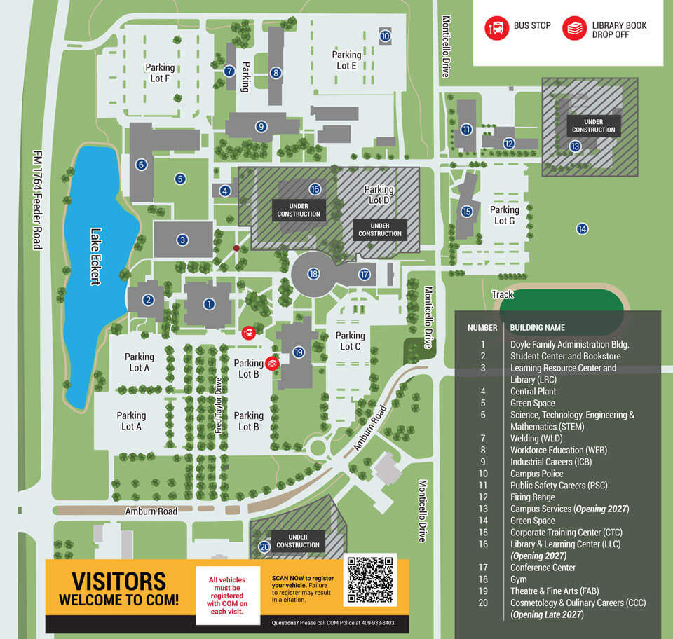 Preview of the campus map for COM