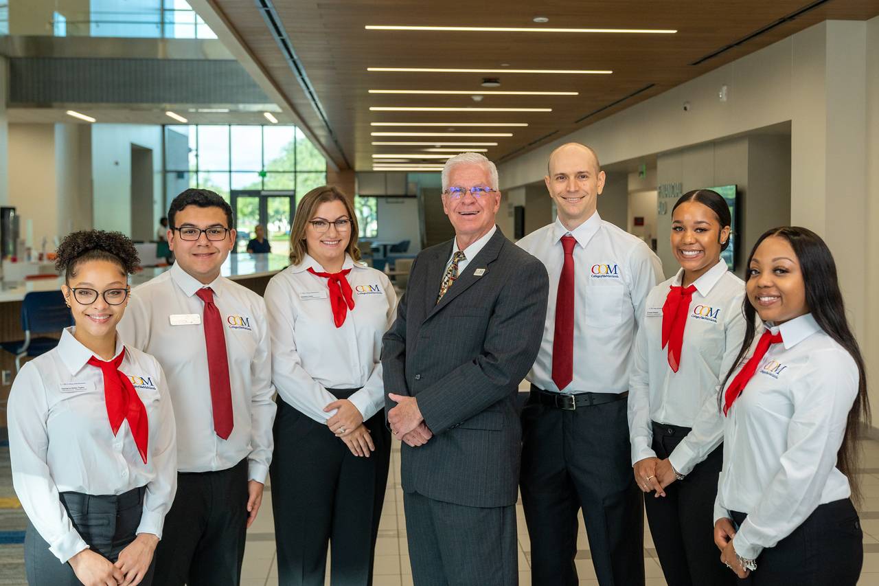 College President with the 2022-2023 Ambassadors.