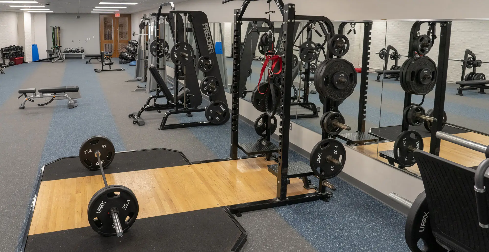 Weight Room Dumbbells & Plate-Loaded Equipment