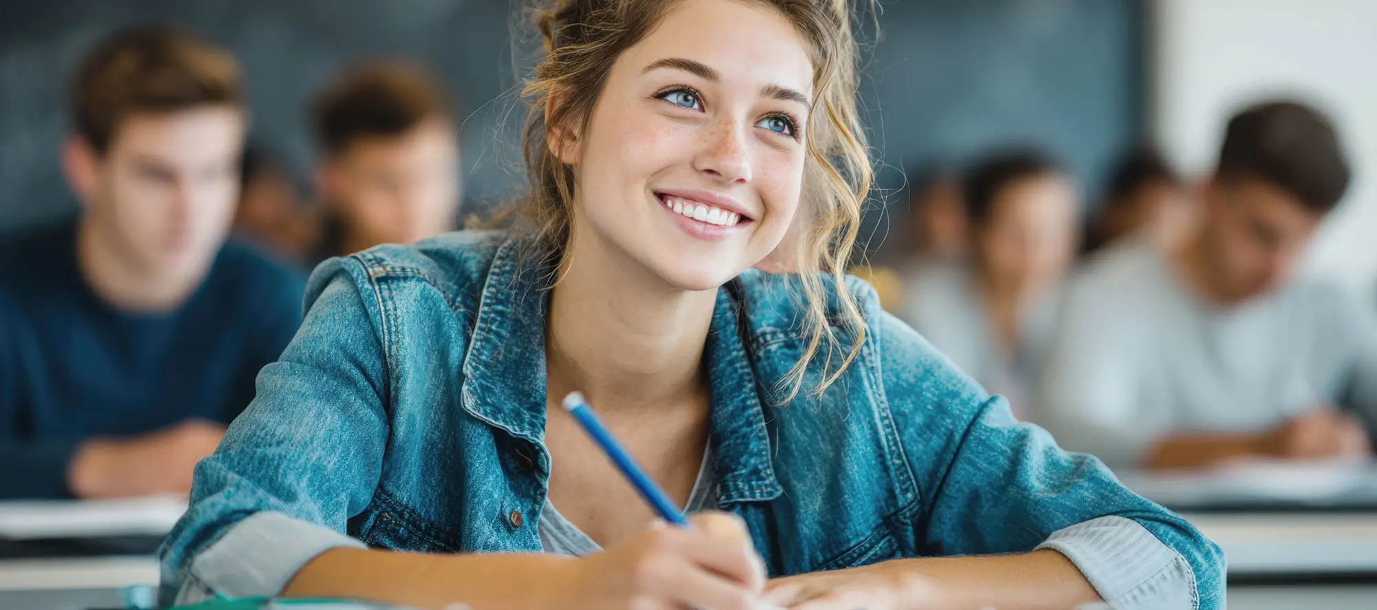 Her genuine smile convey enthusiasm for learning